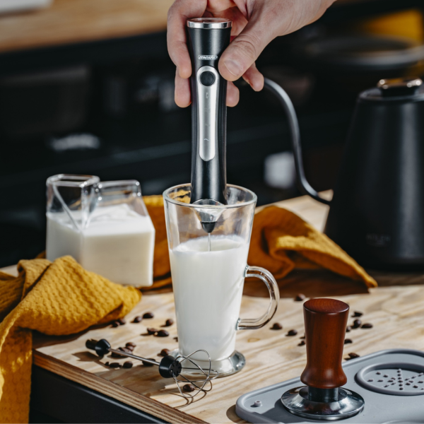 Акумулаторен разпенител за мляко и миксер 2 в 1 – мощен, безжичен, 3 скорости 5