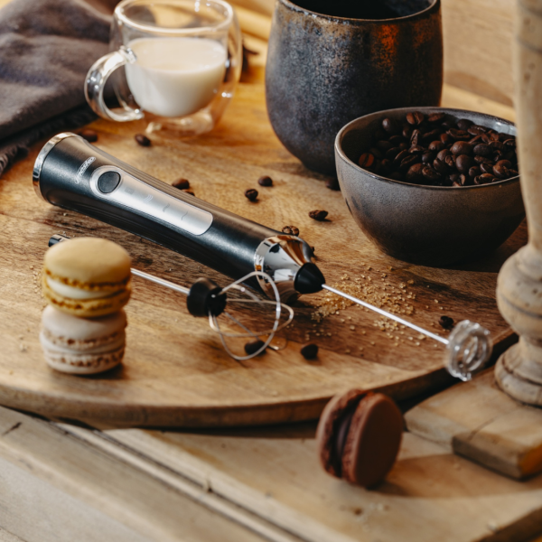 Акумулаторен разпенител за мляко и миксер 2 в 1 – мощен, безжичен, 3 скорости