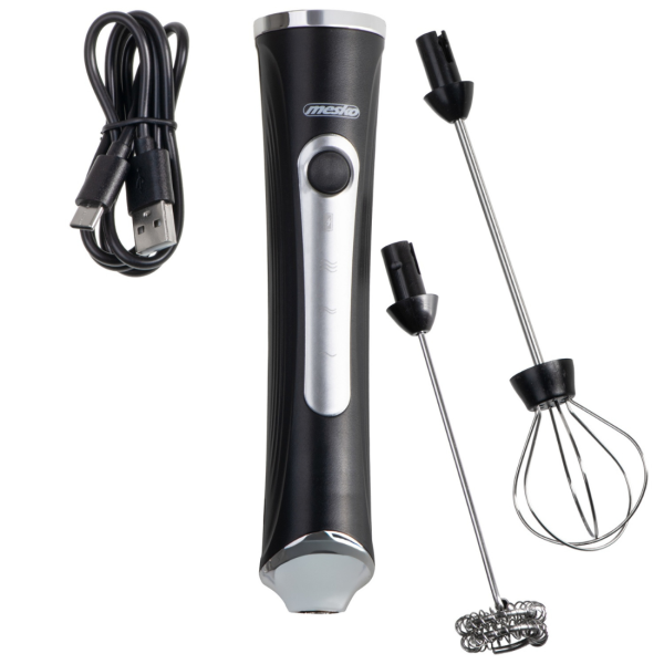 Акумулаторен разпенител за мляко и миксер 2 в 1 – мощен, безжичен, 3 скорости