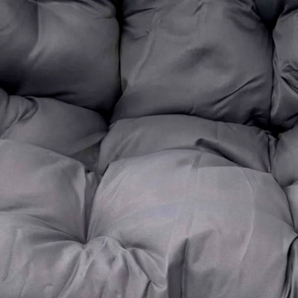 Двойна висяща ратанова люлка тип пашкул с метална рамка и възглавница – стил и комфорт до 200 кг