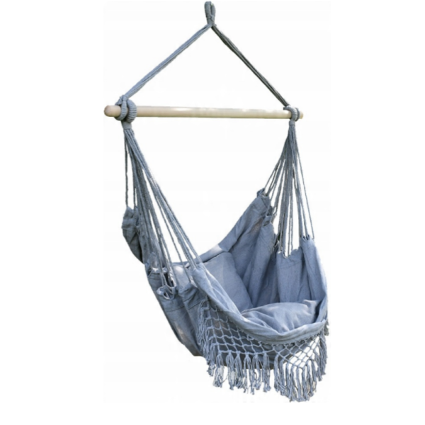 Люлка хамак в Бразилски Бохо стил - удобно място за релакс, цвят сив 1