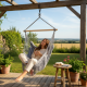 Люлка хамак в Бразилски Бохо стил - удобно място за релакс, цвят сив 3