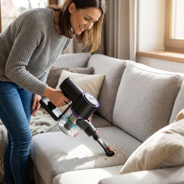 Безжична прахосмукачка с LED дисплей и EPA H12 филтър – до 35 минути непрекъсната работа