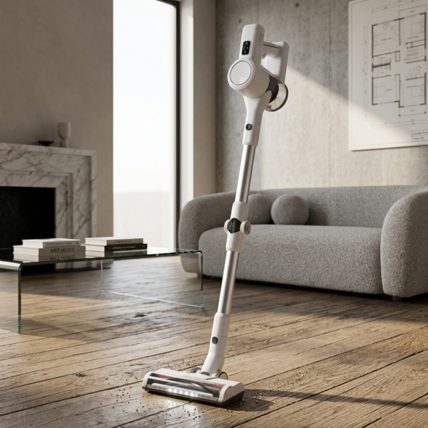 Безжична вертикална прахосмукачка с LED дисплей и мощност 16 000 Pa – лека, гъвкава и идеална за всеки дом