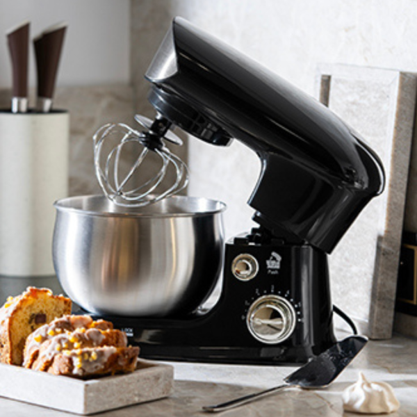 Мощен планетарен миксер 1200W с 6 скорости и неръждаема купа – готви като професионалист у дома 4