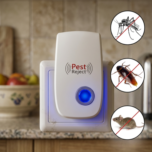 Ултразвуков репелент Pest Reject – Ефективна защита от гризачи и насекоми без химикали