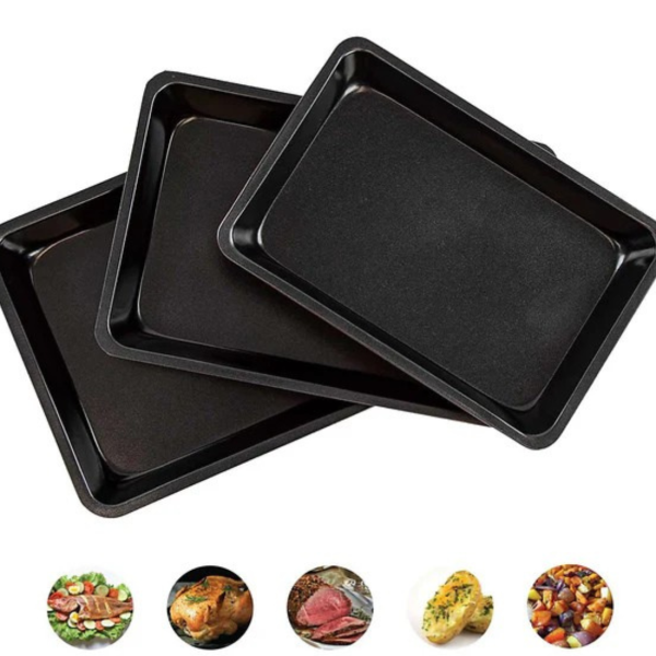 Комплект от 3 незалепващи тави за печене – Перфектни резултати без залепване 4