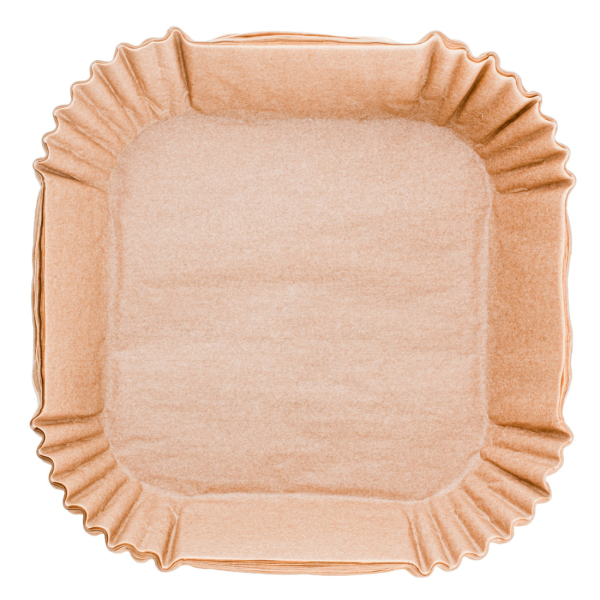 Незалепващи хартиени подложки за Air Fryer 20 x 20 x 4.5 cm  – 100 бр. - топлоустойчиви до 240°C