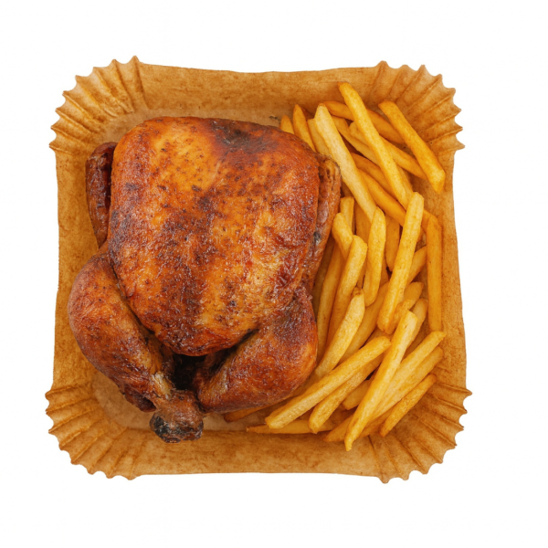 Незалепващи хартиени подложки за Air Fryer 20 x 20 x 4.5 cm  – 100 бр. - топлоустойчиви до 240°C