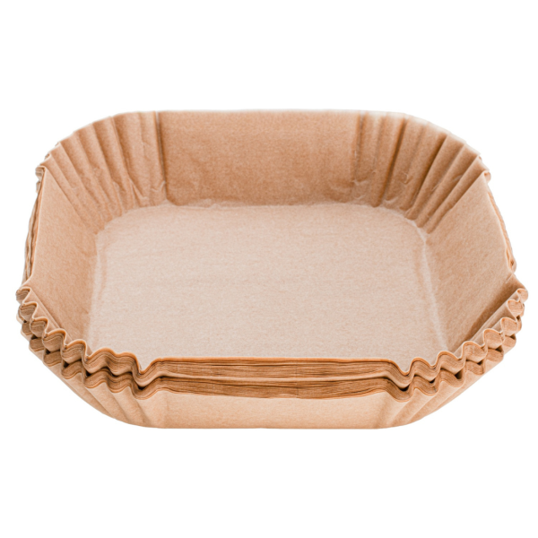 Незалепващи хартиени подложки за Air Fryer 20 x 20 x 4.5 cm  – 100 бр. - топлоустойчиви до 240°C