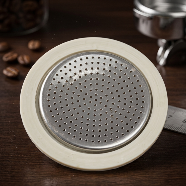 Резервен комплект за кафемашина – Алуминиев филтър + силиконово уплътнение (6.3 / 8 см)