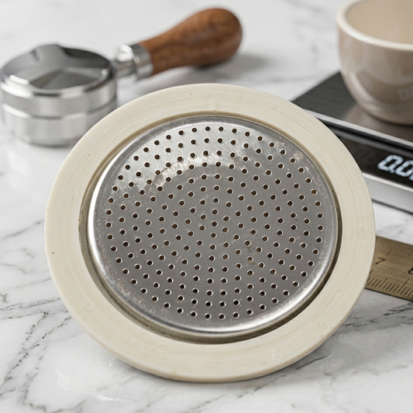 Резервен комплект за кафемашина – Алуминиев филтър + силиконово уплътнение (6.3 / 8 см) 4