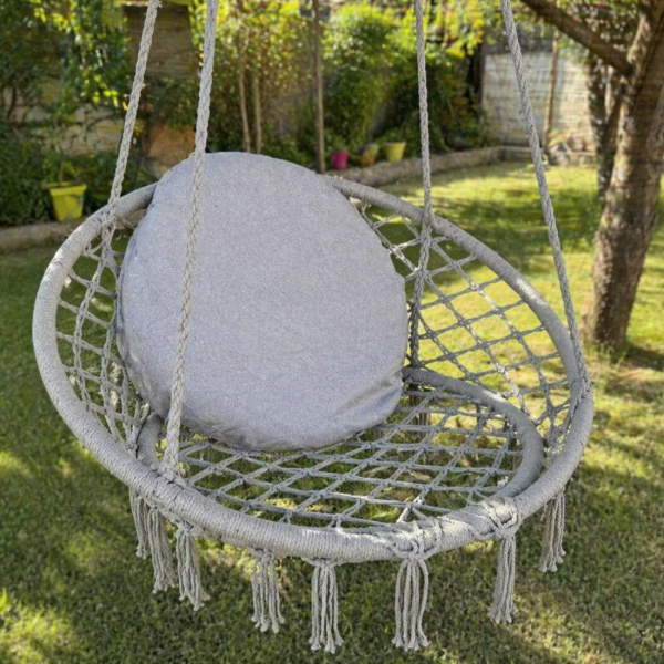 Висяща градинска люлка с възглавница - пълен релакс във вашият дом и градина 4