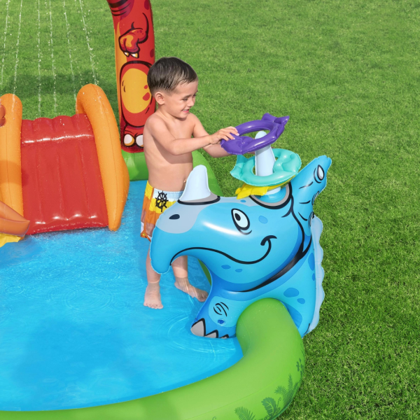 Водна площадка Bestway Jurassic 53160 – Детски мини аквапарк с пързалка и пръскачки 10