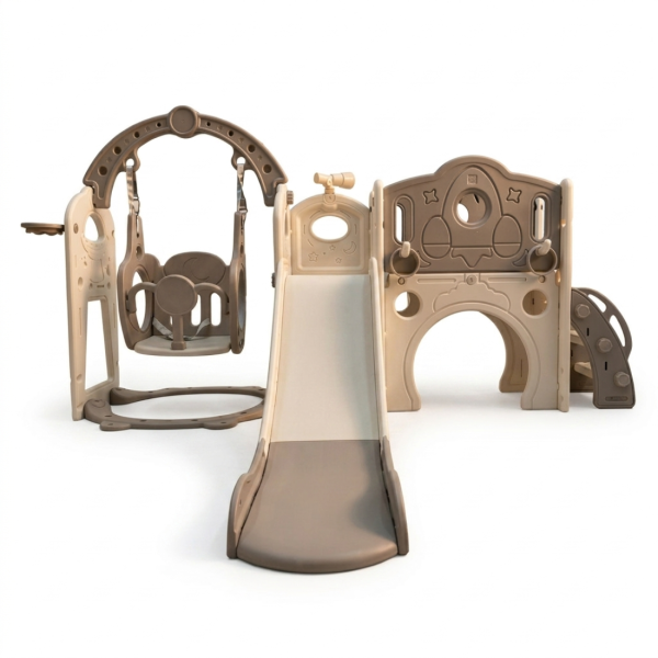 Свободностояща детска пързалка с люлка 4 в 1 – безопасна, стабилна и идеална за дома и градината 1