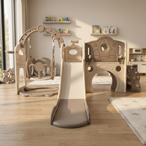 Свободностояща детска пързалка с люлка 4 в 1 – безопасна, стабилна и идеална за дома и градината