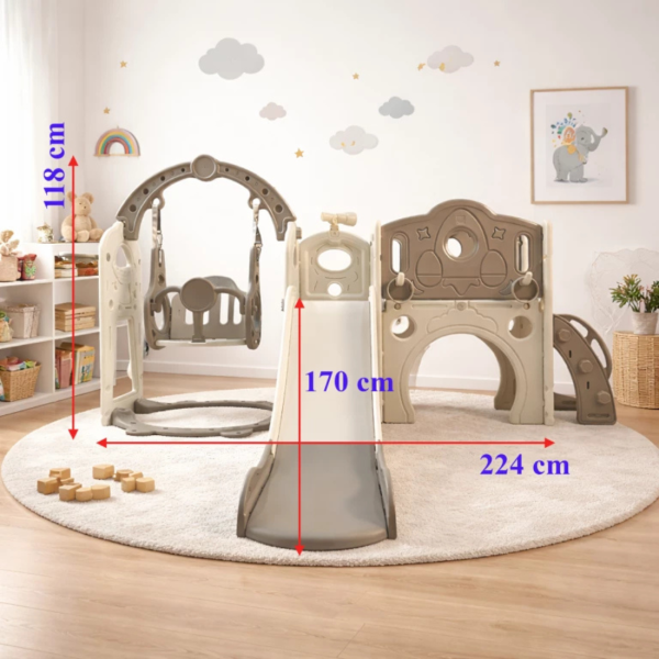 Свободностояща детска пързалка с люлка 4 в 1 – безопасна, стабилна и идеална за дома и градината 7