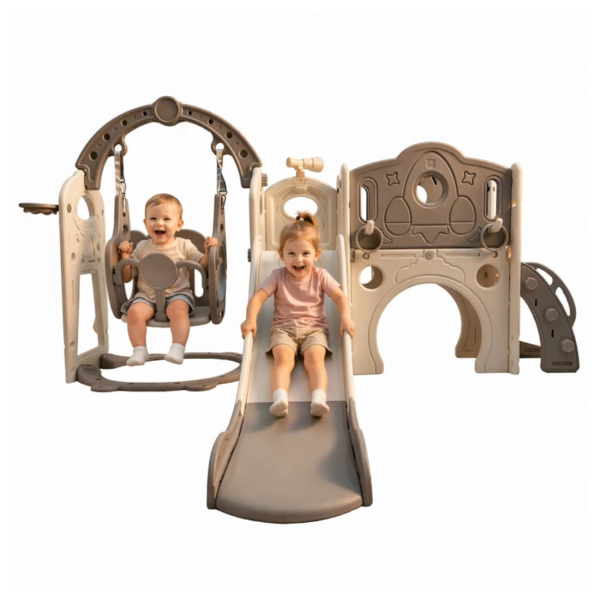 Свободностояща детска пързалка с люлка 4 в 1 – безопасна, стабилна и идеална за дома и градината