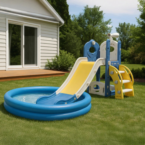 Детска пързалка за дома и градината - здрава конструкция, UV защита и бърз монтаж 9