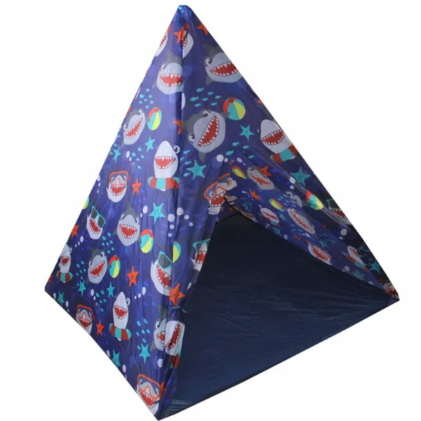 Детска типи палатка XXL с акули – сгъваема къщичка за игра за дома и градината 9