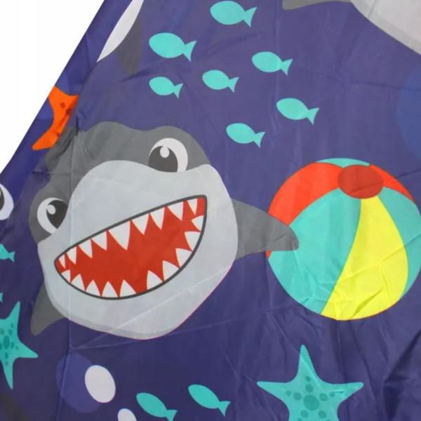 Детска типи палатка XXL с акули – сгъваема къщичка за игра за дома и градината