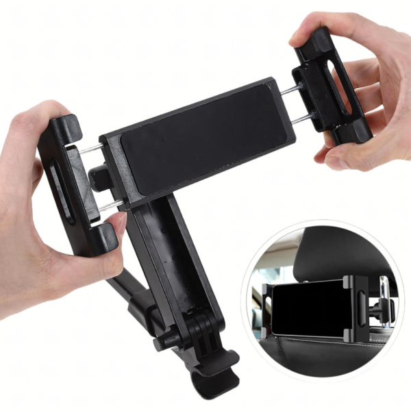 Автомобилна стойка за таблет и телефон за облегалка – 360° въртене и регулируемо рамо