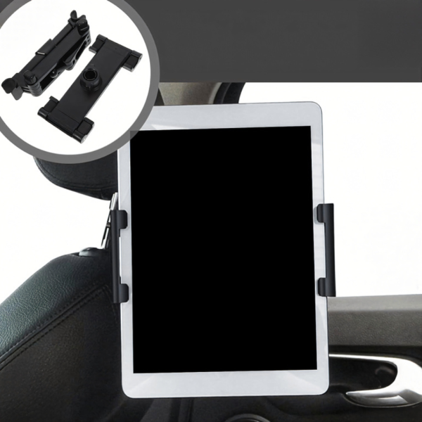 Автомобилна стойка за таблет и телефон за облегалка – 360° въртене и регулируемо рамо