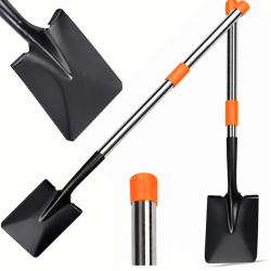 Телескопична градинска лопата 95–138 см – здрава стоманена конструкция и регулируема дръжка