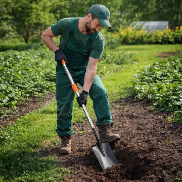 Телескопична градинска лопата 95–138 см – здрава стоманена конструкция и регулируема дръжка