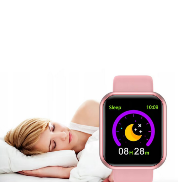 Смарт часовник L18 розов – фитнес тракер с пулс, кръвно, SpO2 и известия от телефон