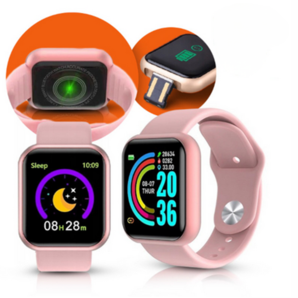 Смарт часовник L18 розов – фитнес тракер с пулс, кръвно, SpO2 и известия от телефон 8