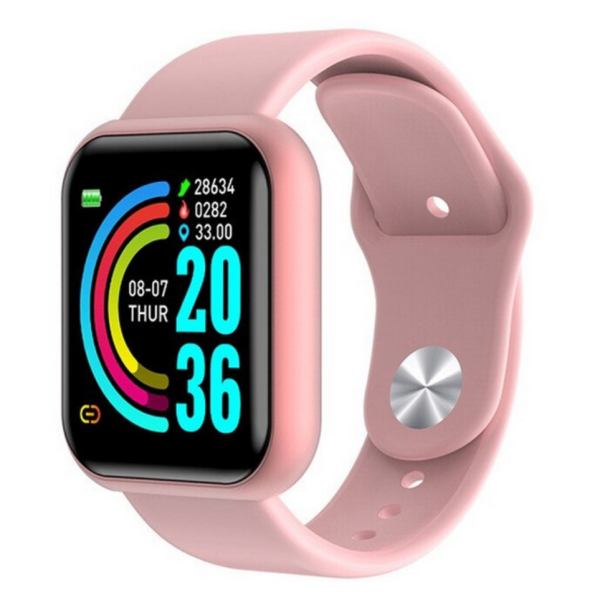 Смарт часовник L18 розов – фитнес тракер с пулс, кръвно, SpO2 и известия от телефон