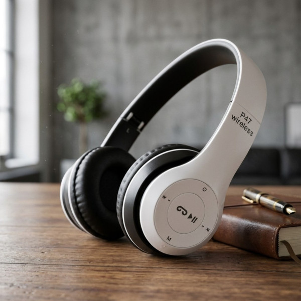 Безжични Bluetooth слушалки P47, Bluetooth 4.2+EDR, Вграден микрофон, MicroSD слот, MP3 плеър 2