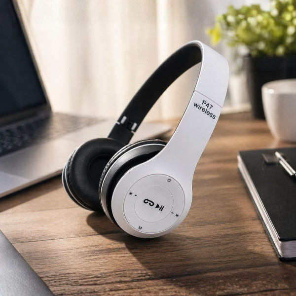 Безжични Bluetooth слушалки P47, Bluetooth 4.2+EDR, Вграден микрофон, MicroSD слот, MP3 плеър 4