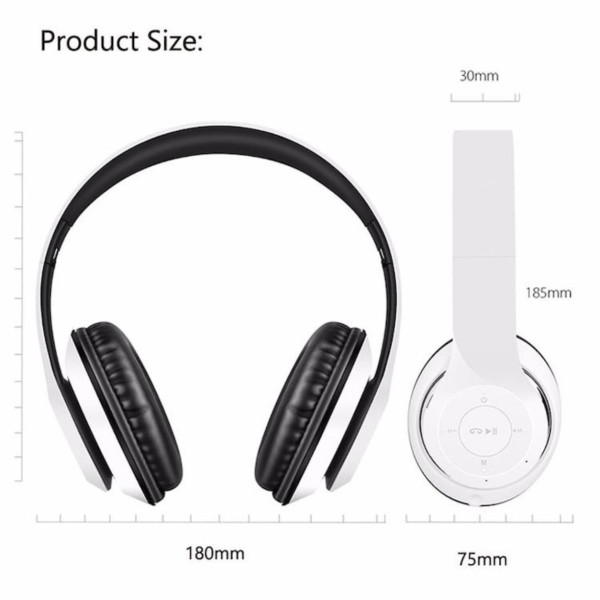 Безжични Bluetooth слушалки P47, Bluetooth 4.2+EDR, Вграден микрофон, MicroSD слот, MP3 плеър