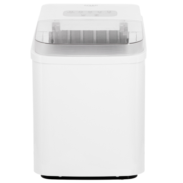 Ледогенератор Adler - 12 кг/ден, бързи кубчета за 10 минути, тиха работа и самопочистване, 2 размера лед 10