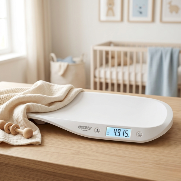Бебешка електронна везна Camry – Прецизно измерване до 20 кг с HOLD функция и LCD дисплей 2
