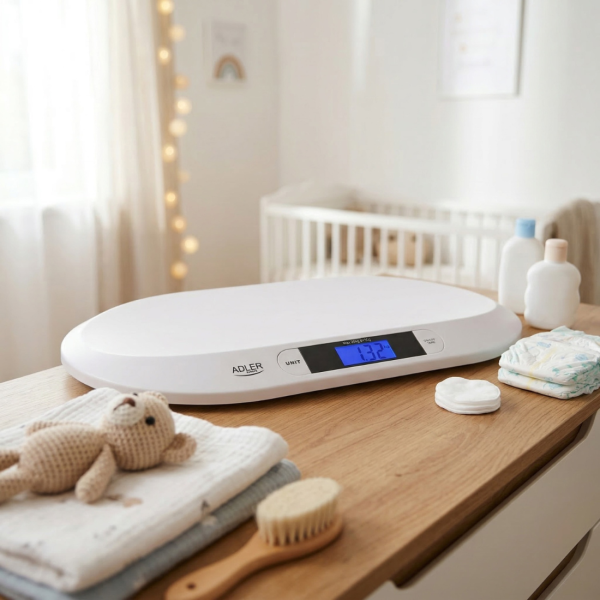 Електронна бебешка везна ADLER - Прецизно измерване до 20 кг с HOLD функция и точност до 0.01 кг 3