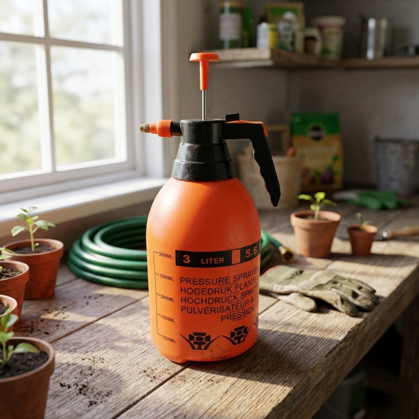 Ръчна пръскачка под налягане 3L – Регулируема дюза, градуиран резервоар