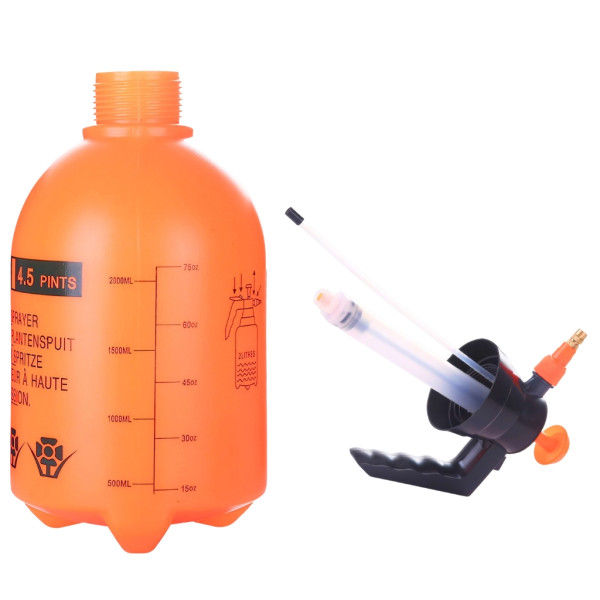 Ръчна градинска пръскачка под налягане, 2L – Ергономична помпа с регулируема дюза и заключващ механизъм 7