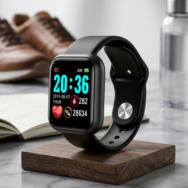 Смарт часовник L18 черен – фитнес тракер с пулс, кръвно, SpO2 и известия от телефон 2