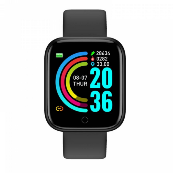 Смарт часовник L18 черен – фитнес тракер с пулс, кръвно, SpO2 и известия от телефон