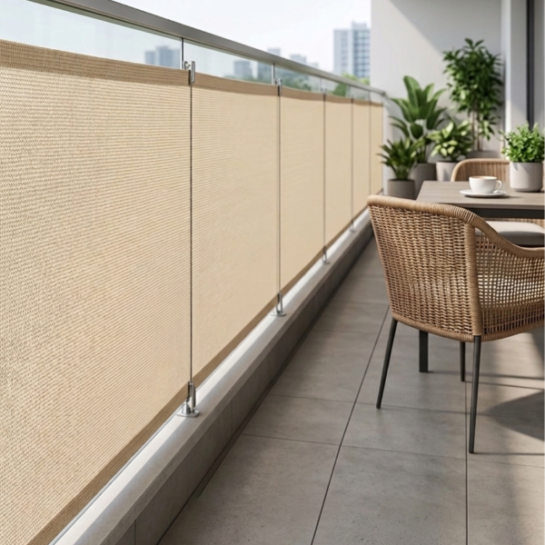 Засенчваща мрежа Schellenberg 250 x 90см – UV защита, уединение и защита от вятър за балкони и огради