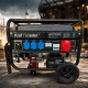 Мощен бензинов генератор 7.5 kW (13 к.с.) с дистанционно управление и колела – 220V / 380V / 12V, трифазен, професионален клас 2