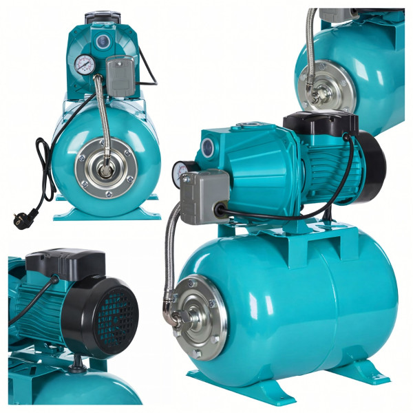 Хидрофорна система с помпа 750W и разширителен съд 50L – Пълен комплект за водоснабдяване и напояване 8