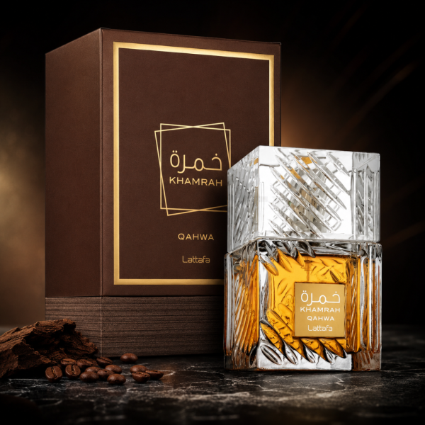 Lattafa Khamrah Qahwa EDP 100ml - Пристрастяващ ориенталски аромат с кафе, ванилия и топли подправки за него и нея 1