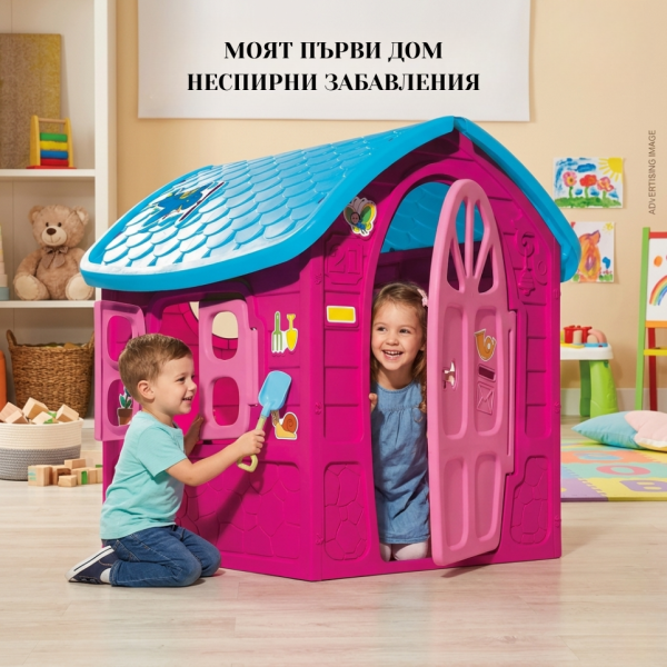 Голяма детска къщичка за игра - Подходяща за двор, тераса и детска стая 3