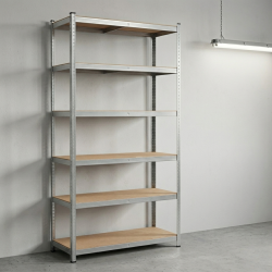 Професионален метален стелаж HÖGLER 222x110x50 см – 6 Рафта, до 1050 кг, регулируема височина