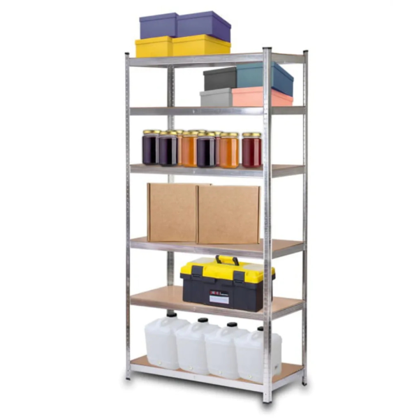 Професионален метален стелаж HÖGLER 222x110x50 см – 6 Рафта, до 1050 кг, регулируема височина 8