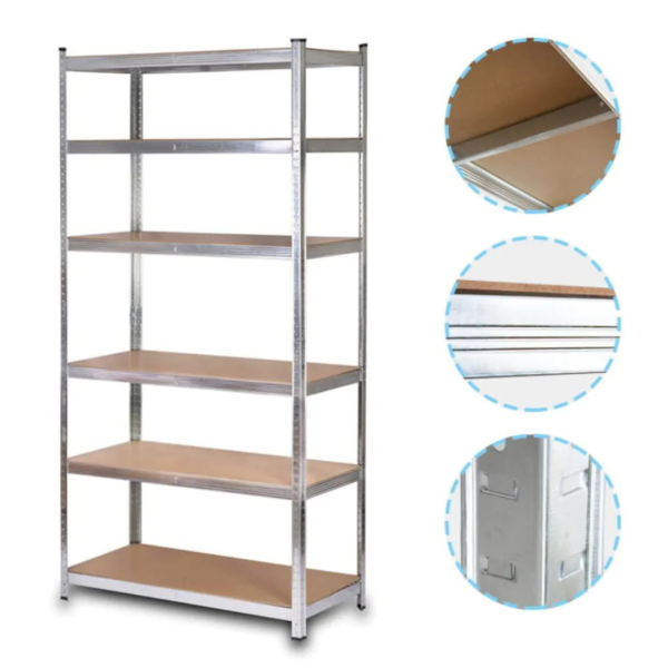Професионален метален стелаж HÖGLER 222x110x50 см – 6 Рафта, до 1050 кг, регулируема височина 7